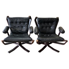 1960s Pair of Falcon Armchairs Designed by Sigurd Ressell with Vatne Mobler