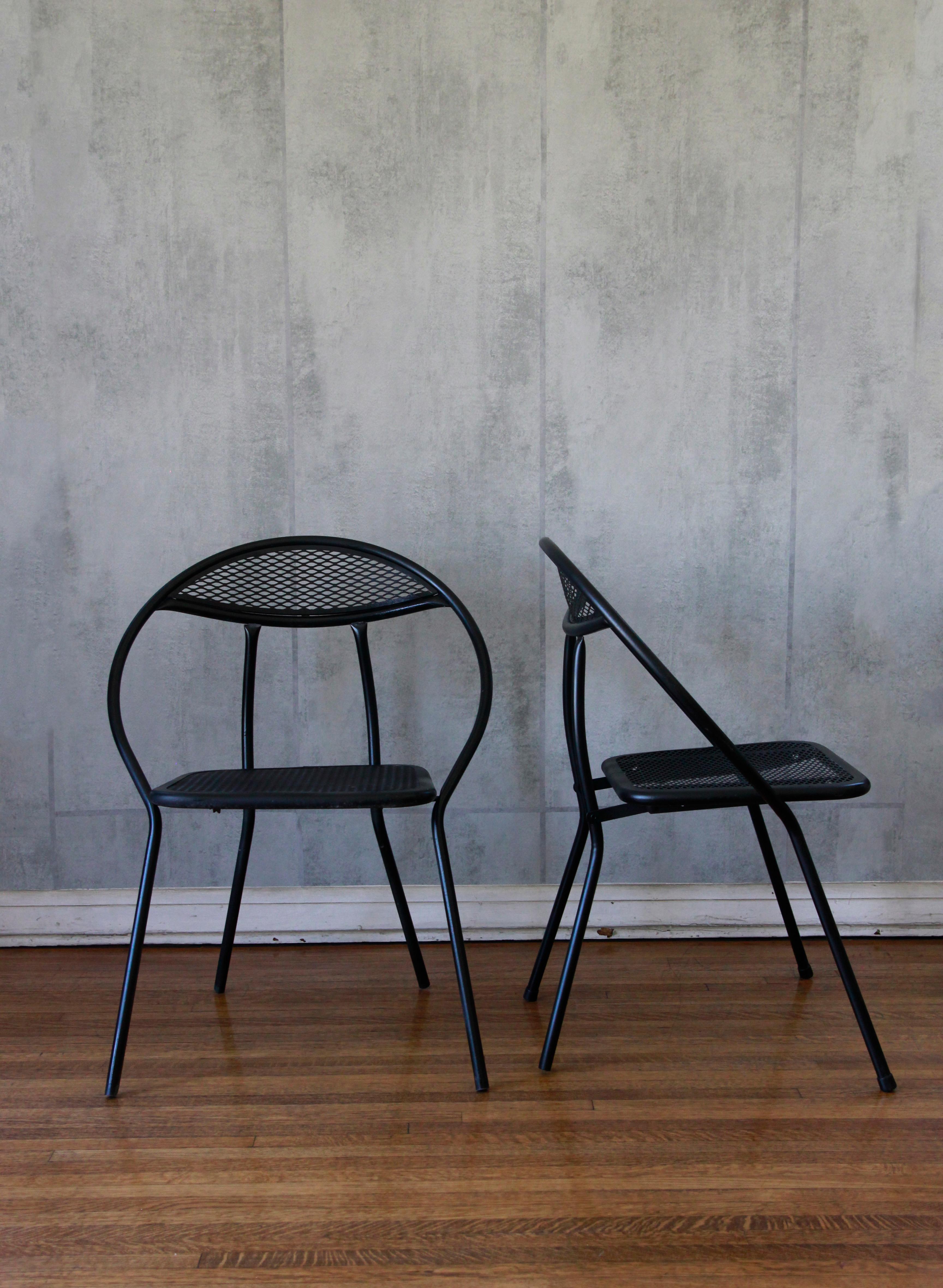 Mid-Century Modern 1960's Pair of Folding Chairs by Salterini For Sale