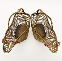 Paire de porte-bouteilles en laiton et cuivre des années 1960
