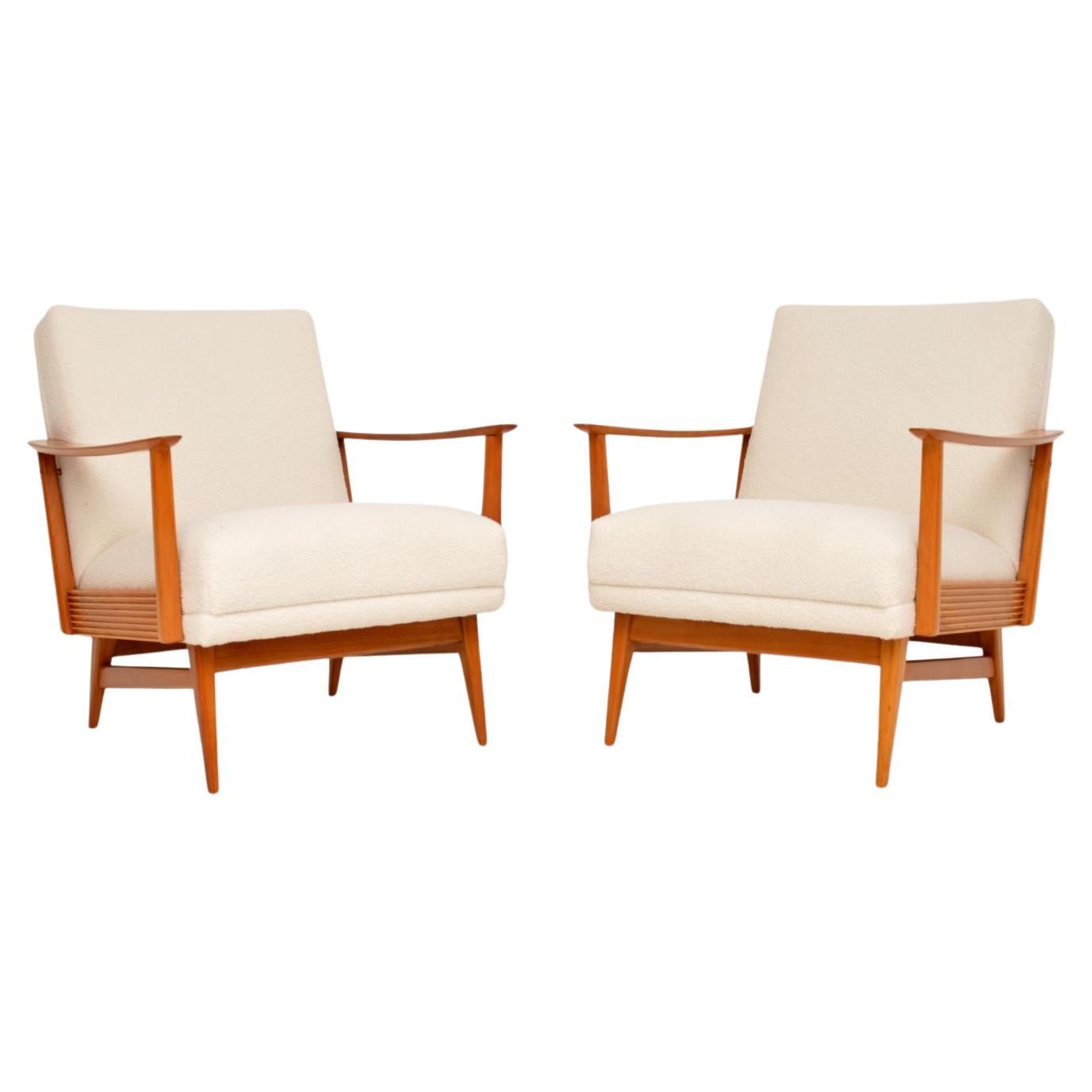 1960's Pair of French Vintage Armchairs