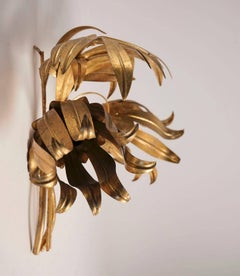 1960s Pair of Gilded Iron Maison FlorArt Sconces
