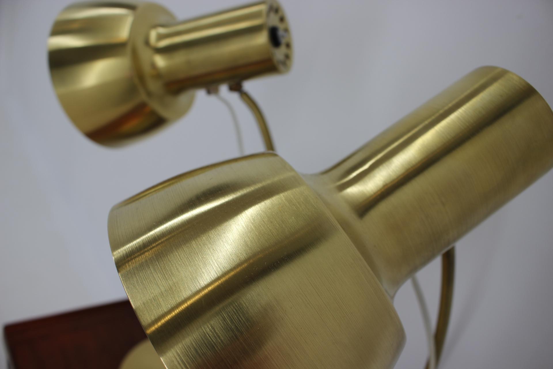 1960s Pair of Gold Table Napako Lamps, Czechoslovakia 3