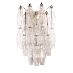 1960s, Pair of Hand Blown Glass Sconces by Carlo Scarpa for Venini