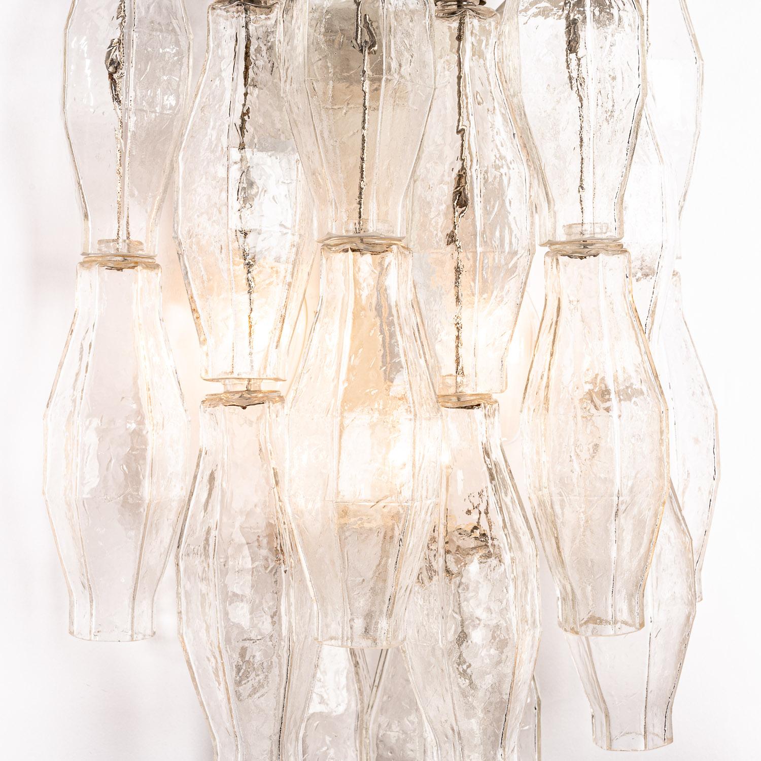 1960s, Pair of Hand Blown Glass Sconces by Carlo Scarpa for Venini In Good Condition In Amsterdam, NH