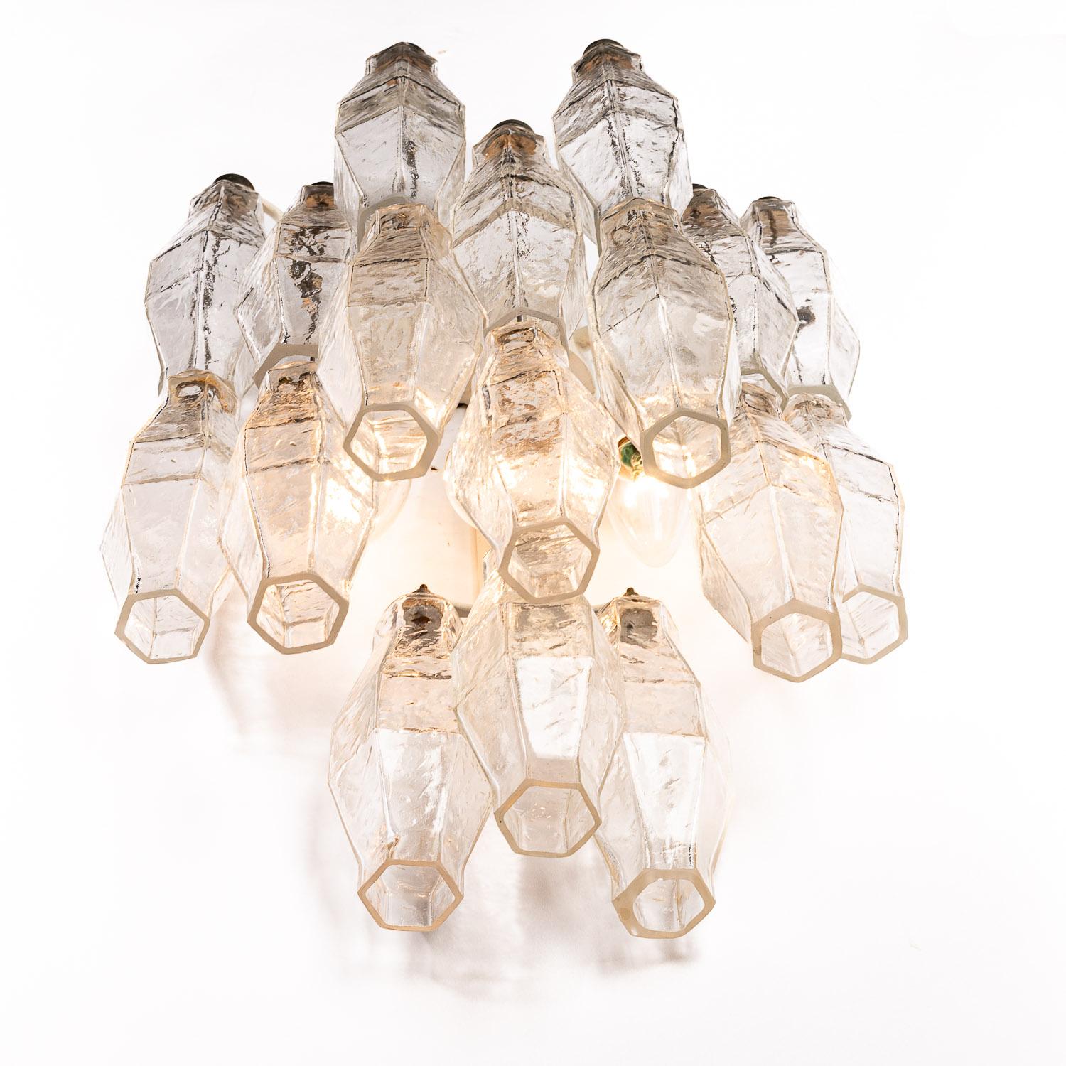 1960s, Pair of Hand Blown Glass Sconces by Carlo Scarpa for Venini 2