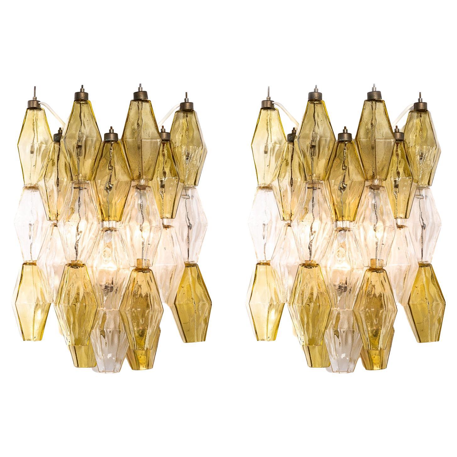 1960s Pair of Hand Blown Glass Sconces by Carlo Scarpa for Venini
