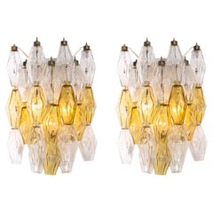 1960s Pair of Hand Blown Glass Sconces by Carlo Scarpa for Venini