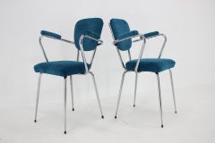 1960s Pair of Italian Armchairs in Corduroy