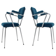Paire de fauteuils italiens en velours côtelé des années 1960