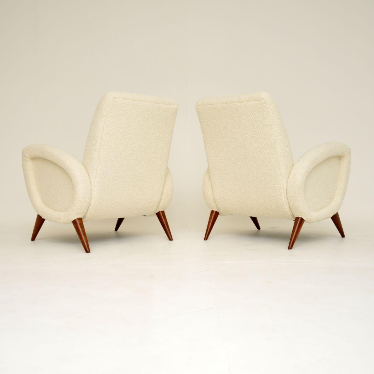1960's Pair of Italian Vintage Armchairs Attributed to Marco Zanuso 5