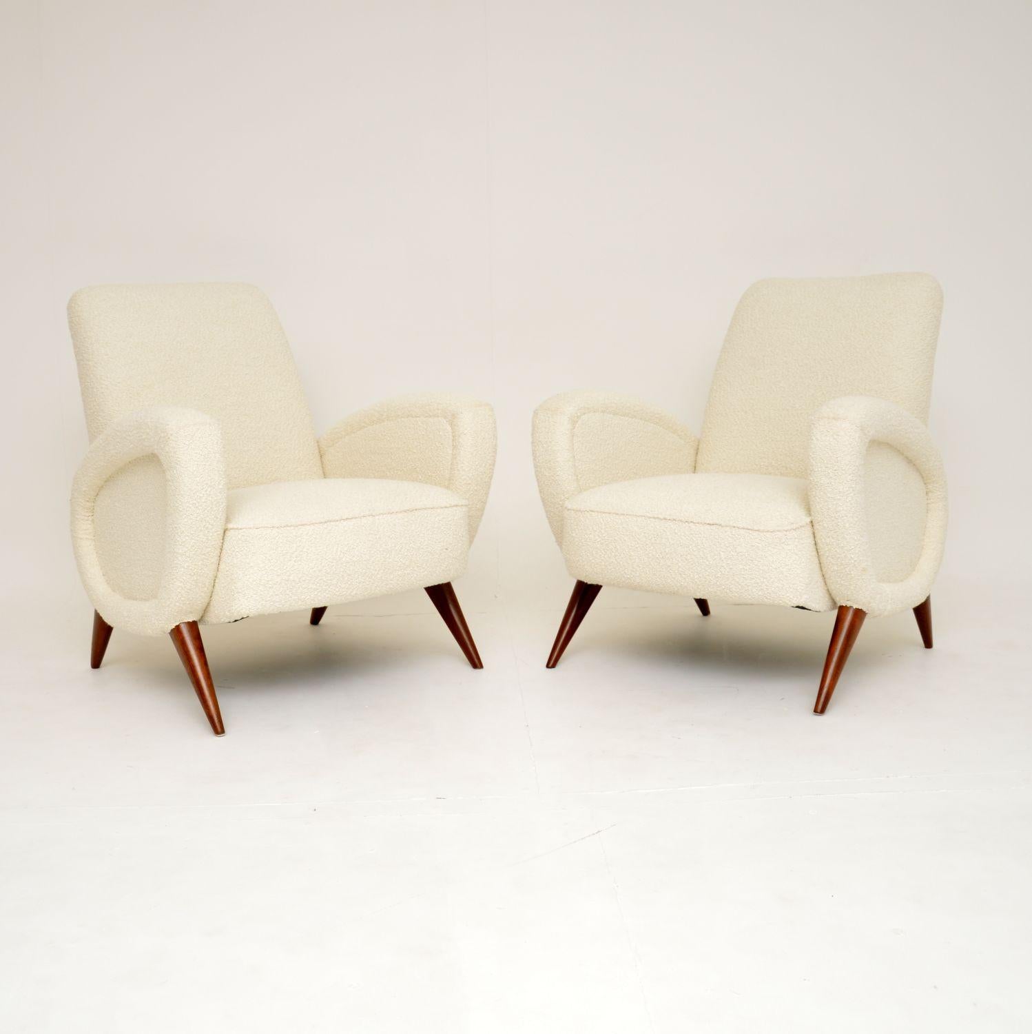 An absolutely stunning pair of original vintage Italian armchairs. These are of exceptional quality, they date from the 1960’s.

These are most likely an early and rare design by Marco Zanuso. They are extremely well made, the frames are very