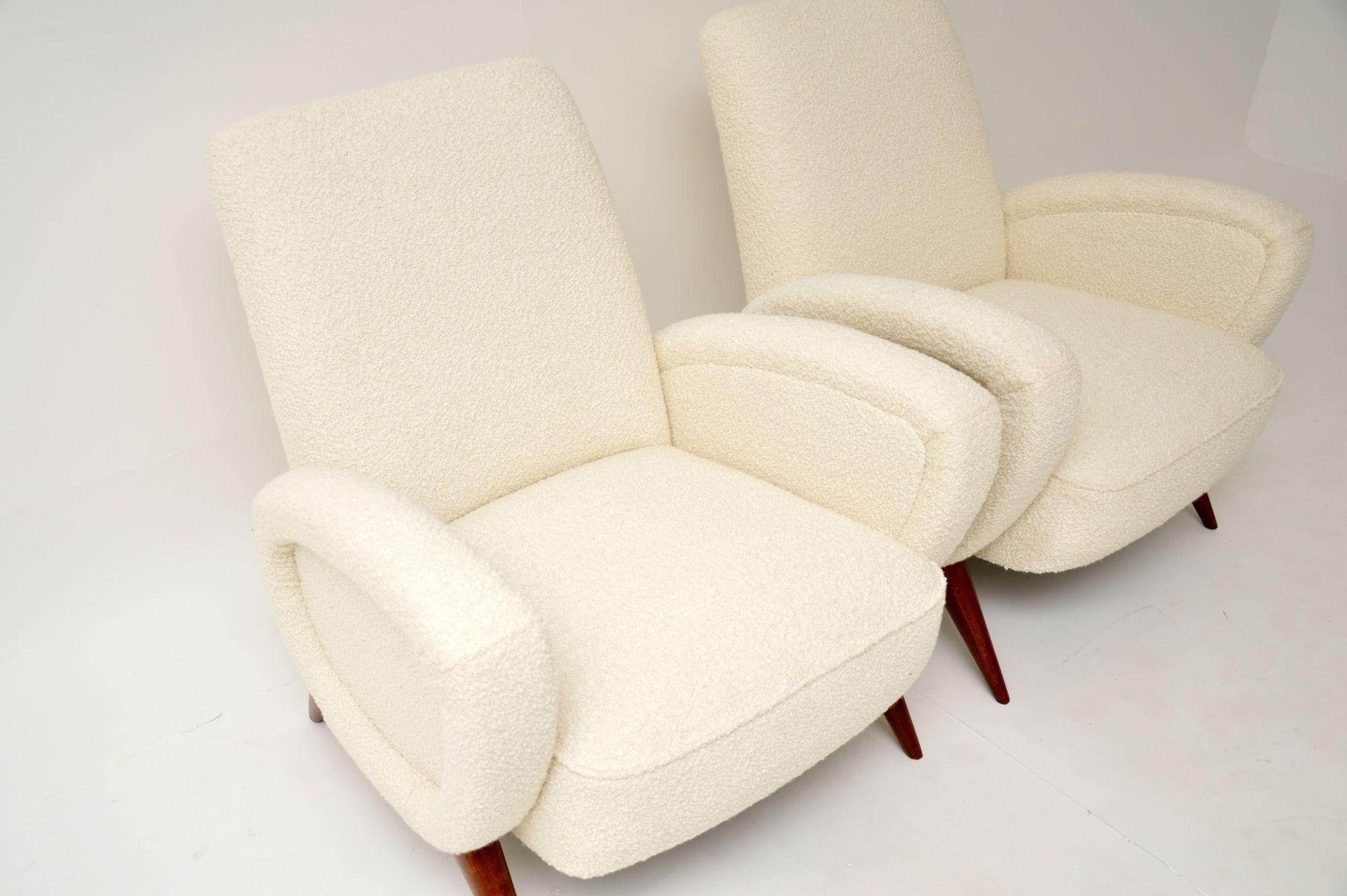 1960's Pair of Italian Vintage Armchairs Attributed to Marco Zanuso 2
