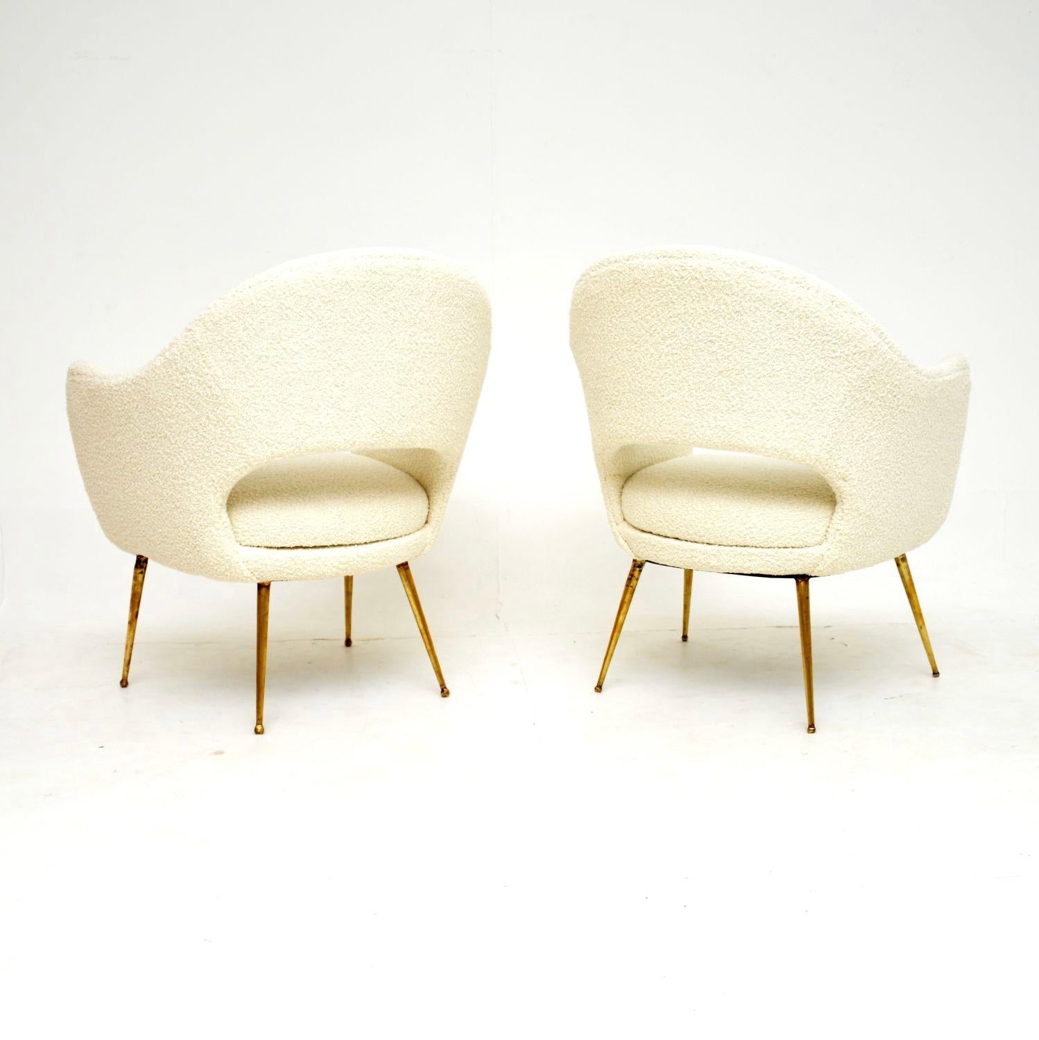 1960's Pair of Italian Vintage Armchairs In Good Condition For Sale In London, GB