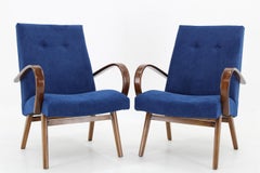 1960s Pair of Jaroslav Smidek Armchairs for TON, Czechoslovakia