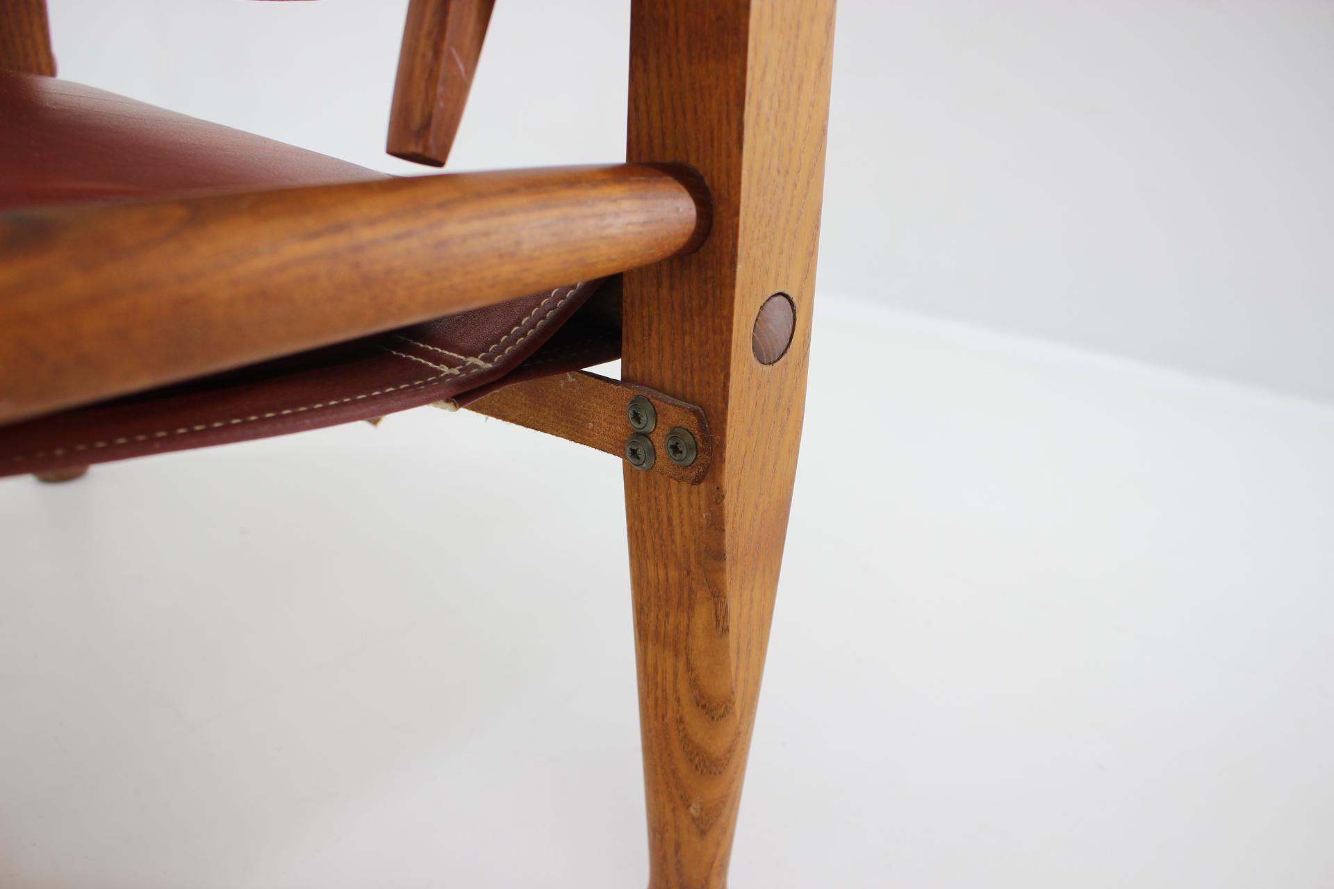 1960s Pair of Kaare Klint Safari Chair Produced by Rud Rasmussen, Denmark 6