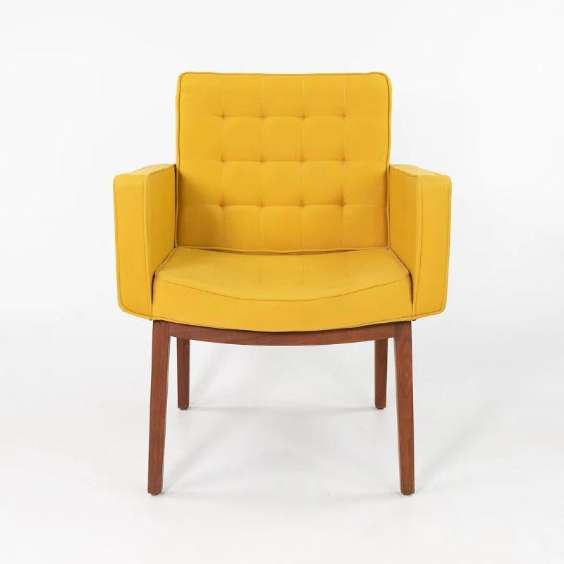 1960s Pair of Knoll Vincent Cafiero Yellow Fabric Armchairs 320 Park Ave Labels 3