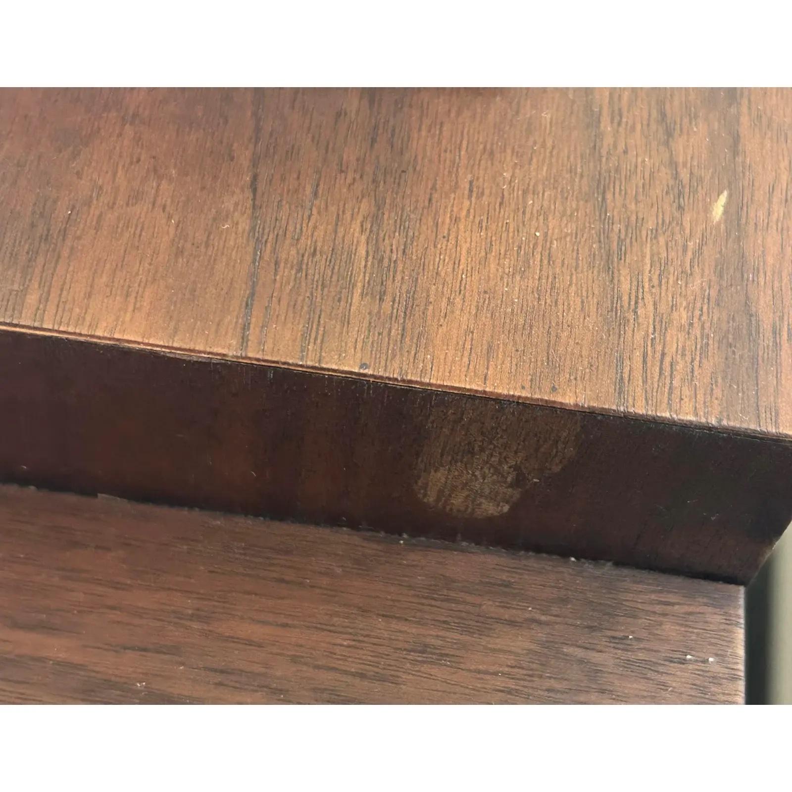 1960s Pair of Lane Brutalist Mid Century Modern Style Nightstands For Sale 1