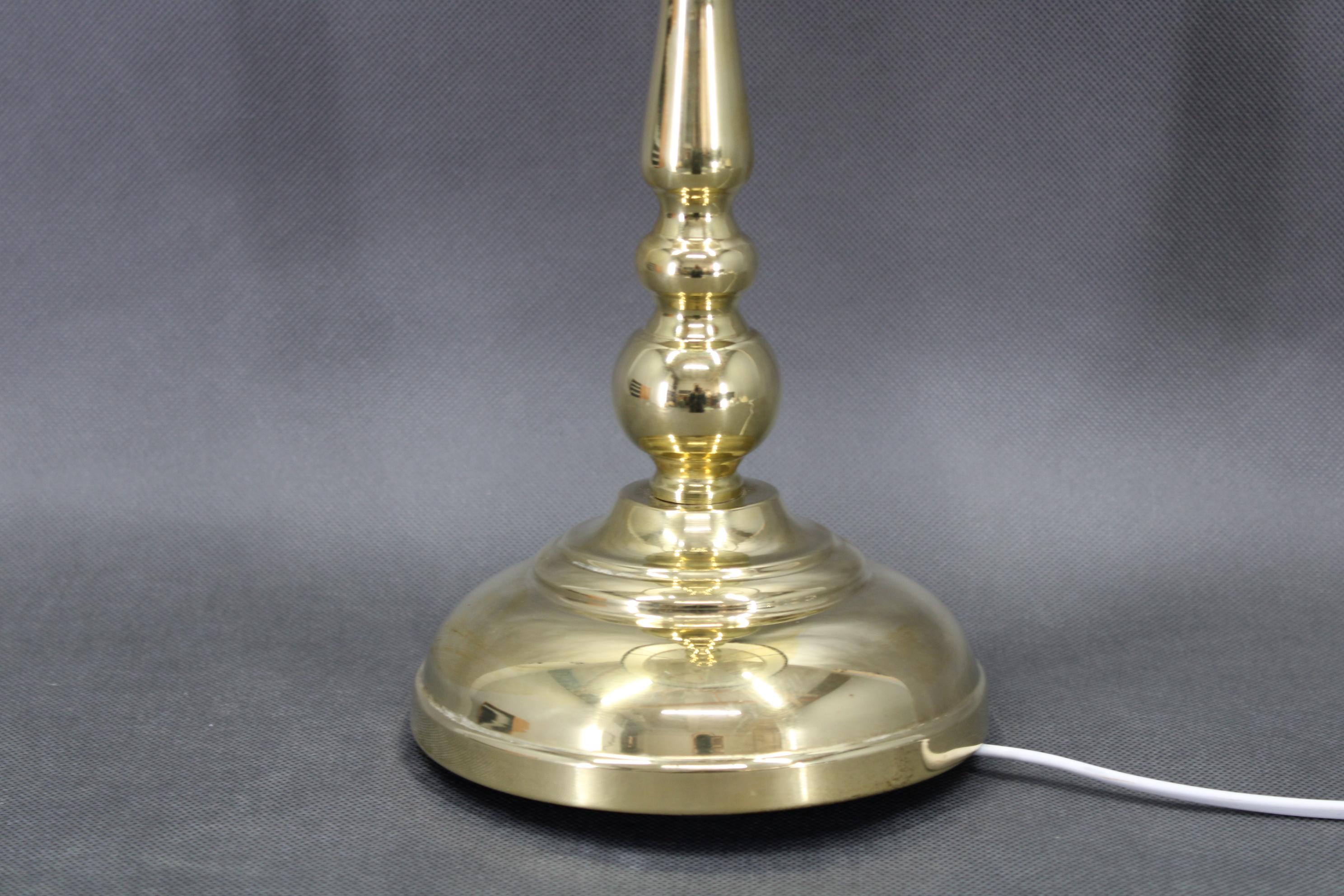 1960s  Pareja de grandes lámparas de mesa de latón de MS Belysning, Dinamarca Danés en venta