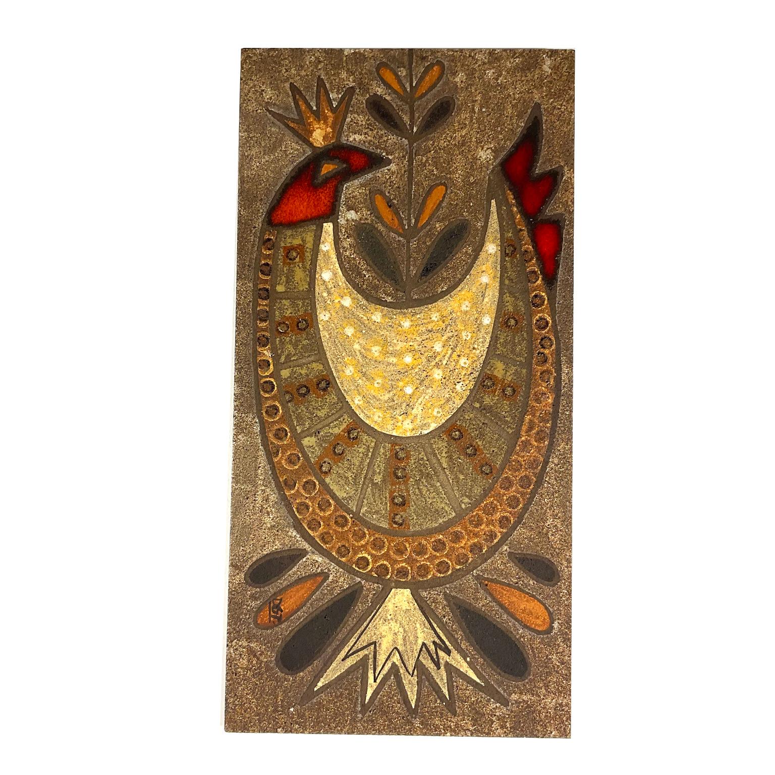 1960er Jahre Vallauris Paar Plaketten aus Lavastein, die Georges Picard zugeschrieben werden im Angebot 3