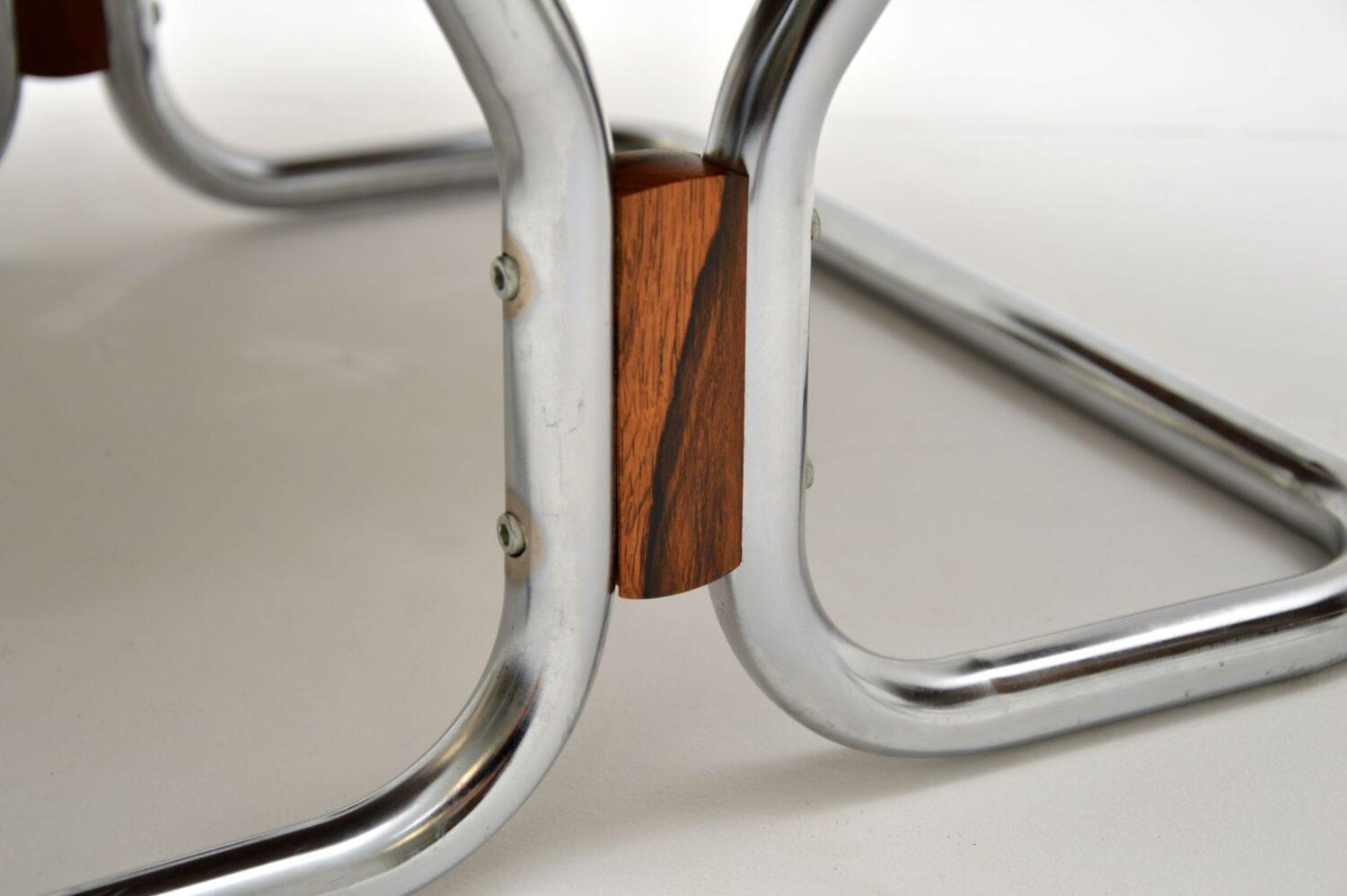 1960s Pair of Leather and Chrome Armchairs by Ingmar Relling 6