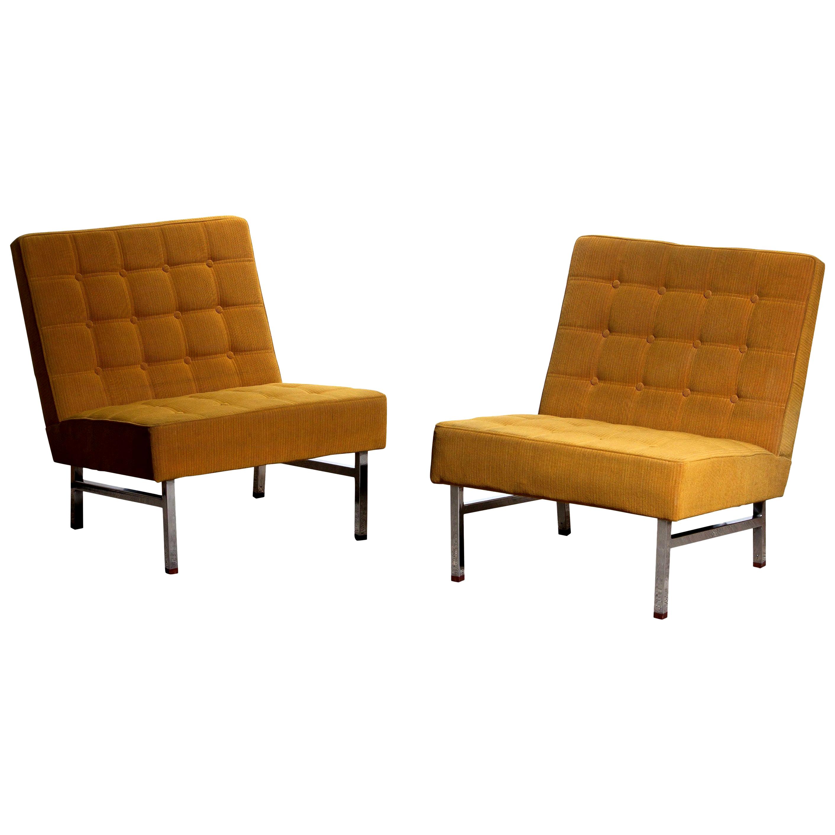 Mid-Century Modern 1960s Pair of Lounge or Easy Chairs by Karl Erik Ekselius for JOC Möbler, Sweden