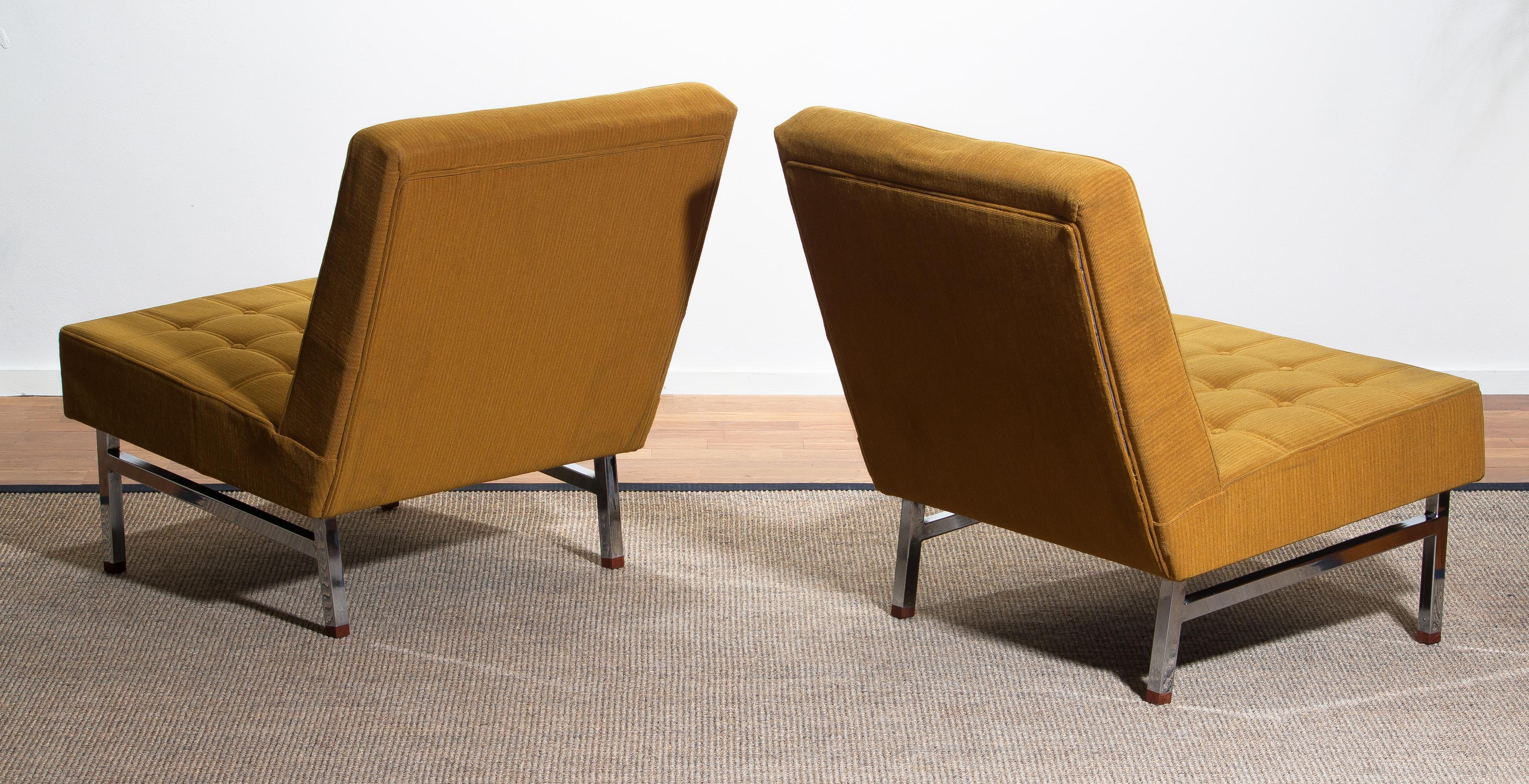 Swedish 1960s Pair of Lounge or Easy Chairs by Karl Erik Ekselius for JOC Möbler, Sweden