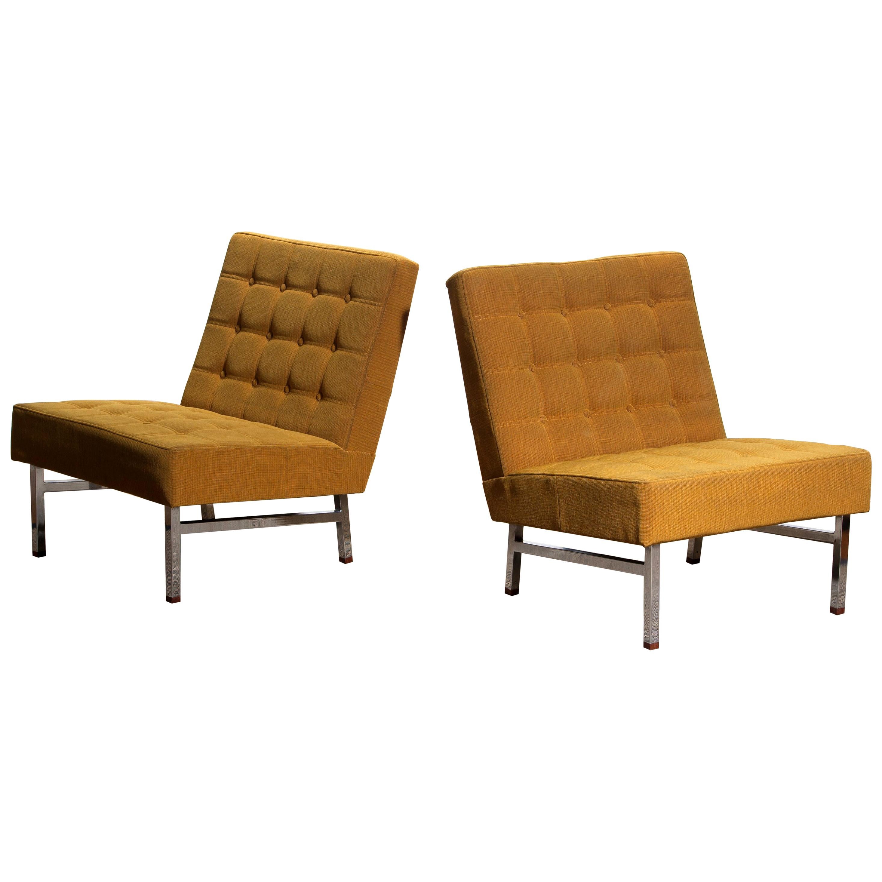 1960s Pair of Lounge or Easy Chairs by Karl Erik Ekselius for JOC Möbler, Sweden In Good Condition In Silvolde, Gelderland