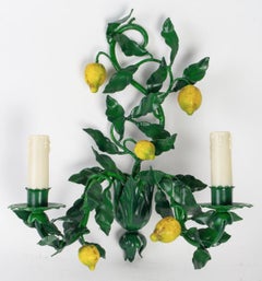 1960s Pair of Maison Honore, Lemon Tree Sconces Sconces