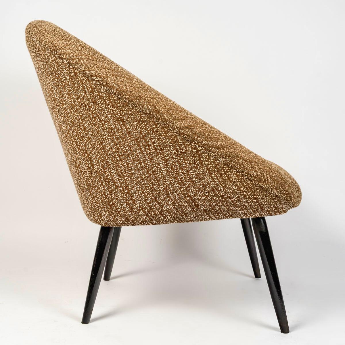 Paire de chaises de cheminée Maison Roche des années 1960 Bon état - En vente à Saint-Ouen, FR