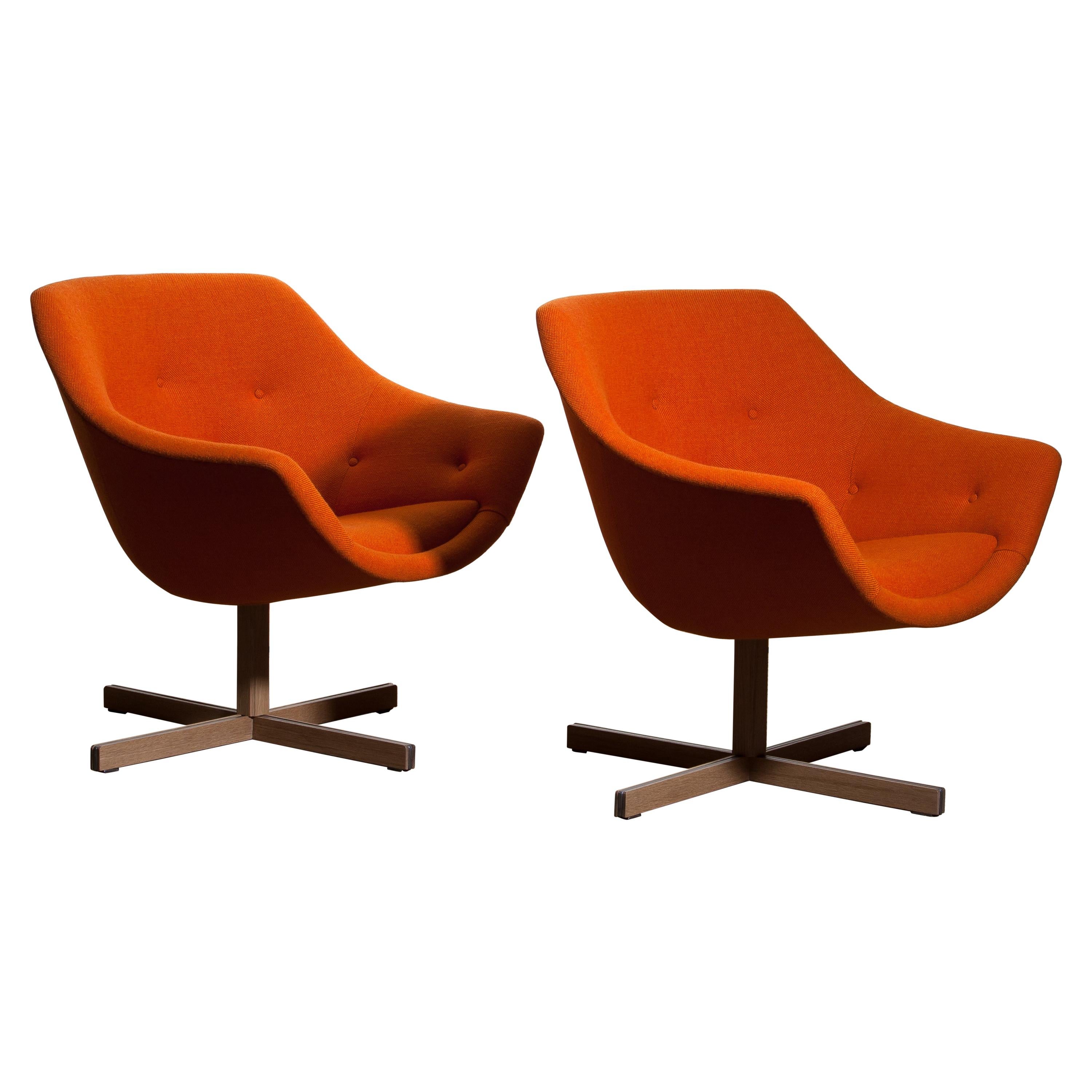 1960s, Pair of Mandarini Swivel Armchairs by Carl Gustaf Hiort and Nanna Ditzel 2