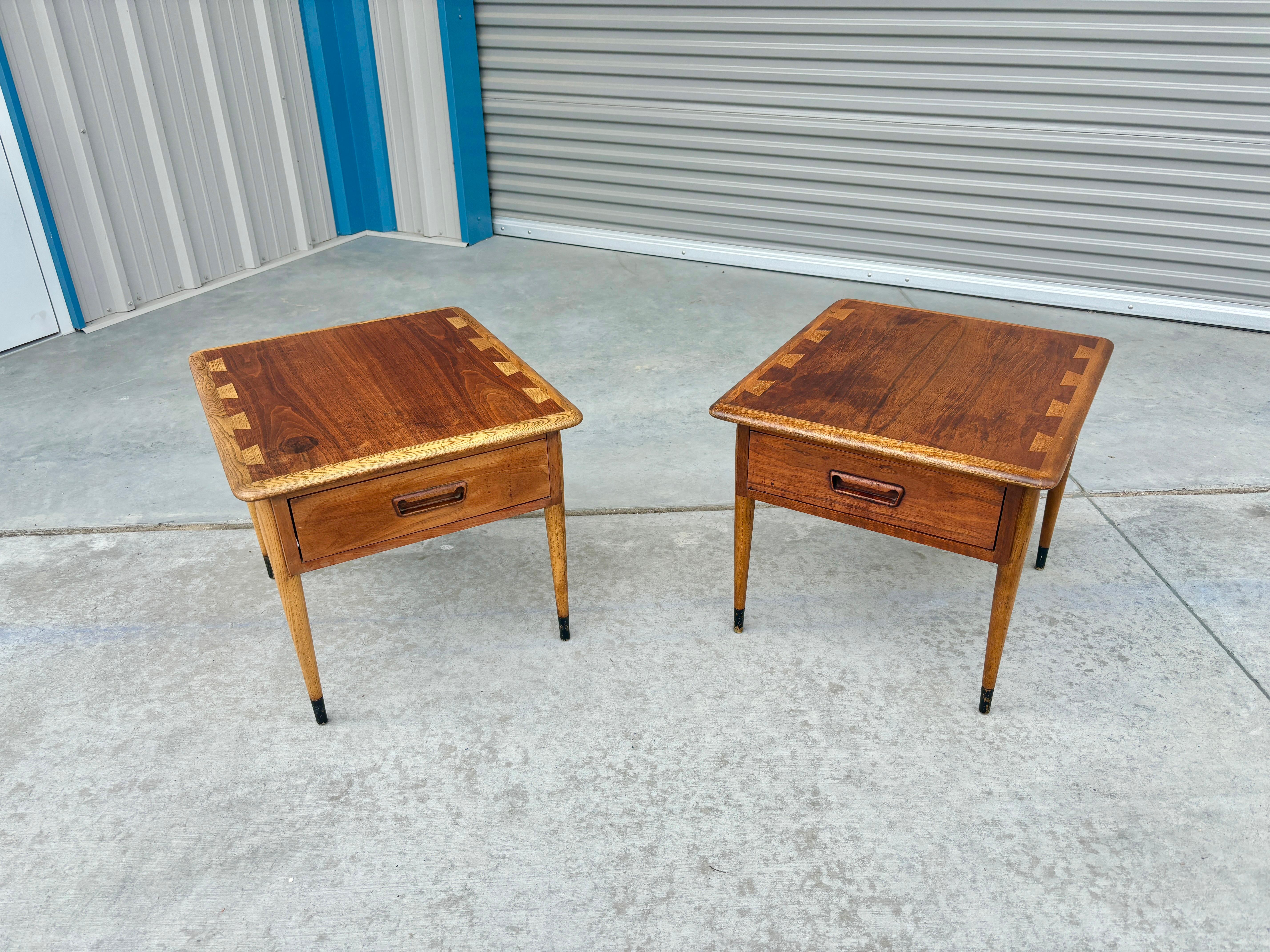 Mid-Century Modern 1960s Pair Of Mid Century End Tables by Lane