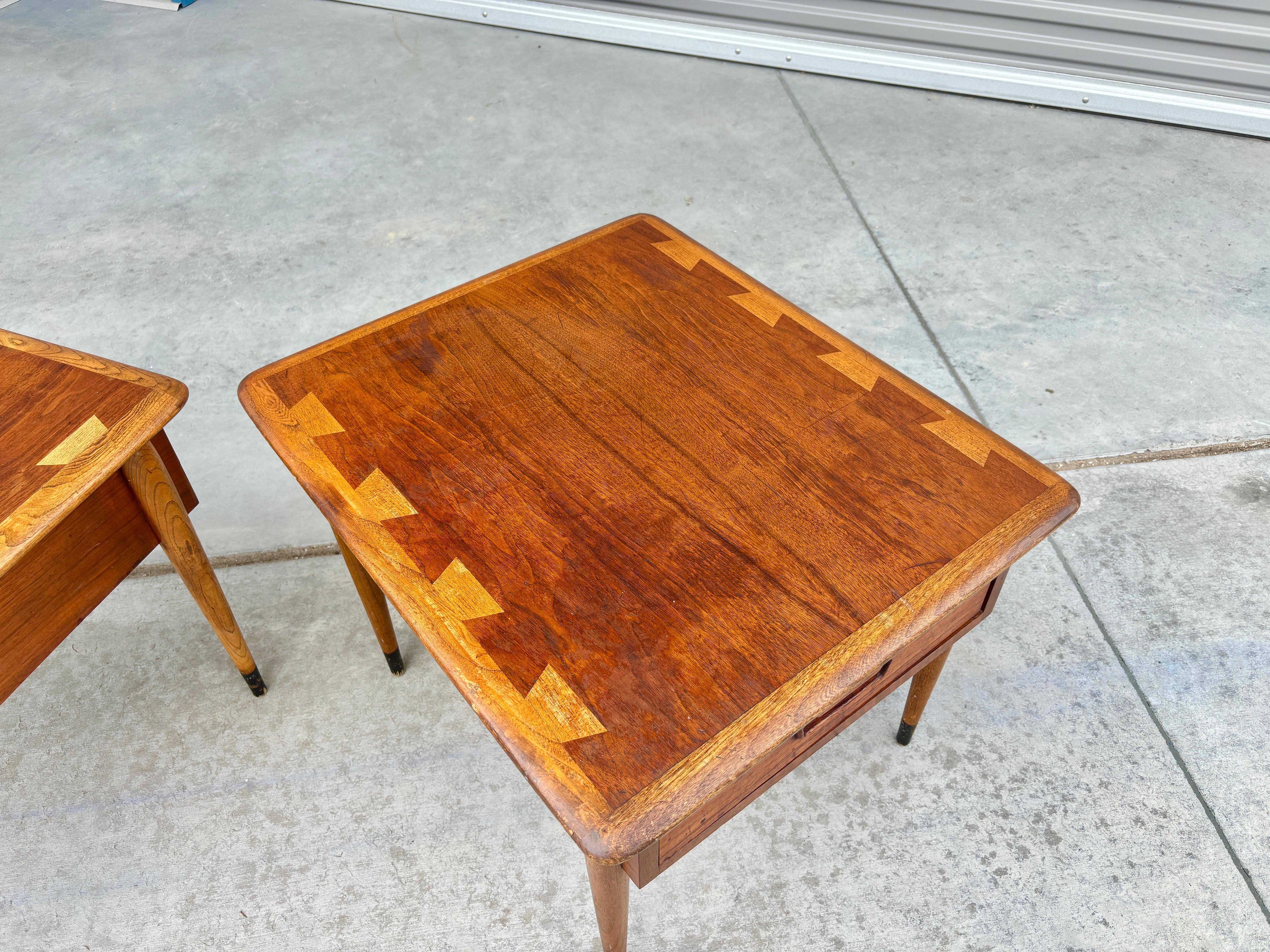 1960s Pair Of Mid Century End Tables by Lane 1