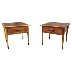 Vintage 1960s Pair Of Mid Century End Tables by Lane