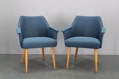 1960s Pair of Mid-Century Refurbished Armchairs, Czechoslovakia