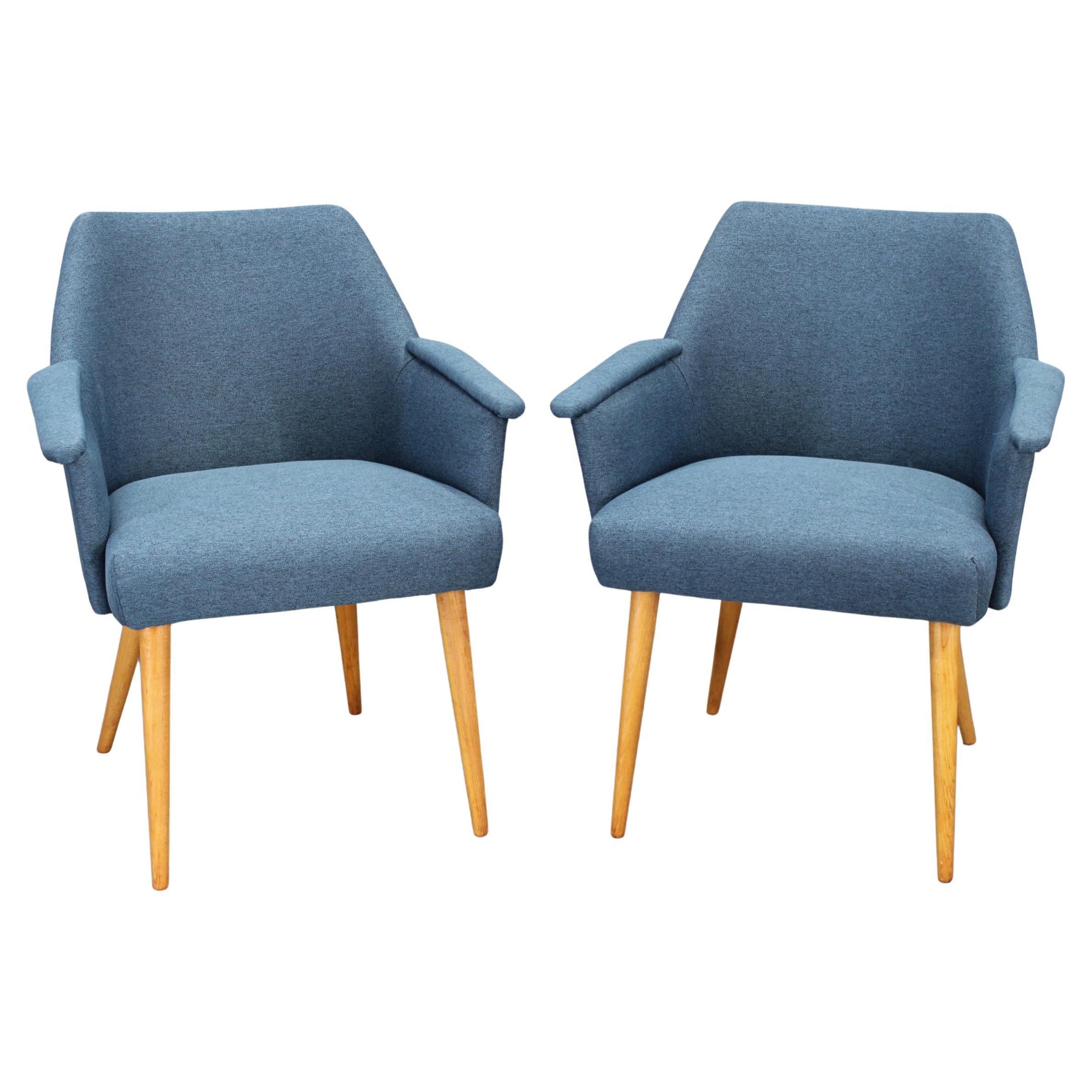 1960s Paire de fauteuils remis à neuf, Tchécoslovaquie