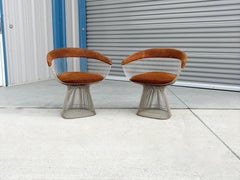 Vintage Pair of Mid Century Warren Platner Dining Chairs for Knoll