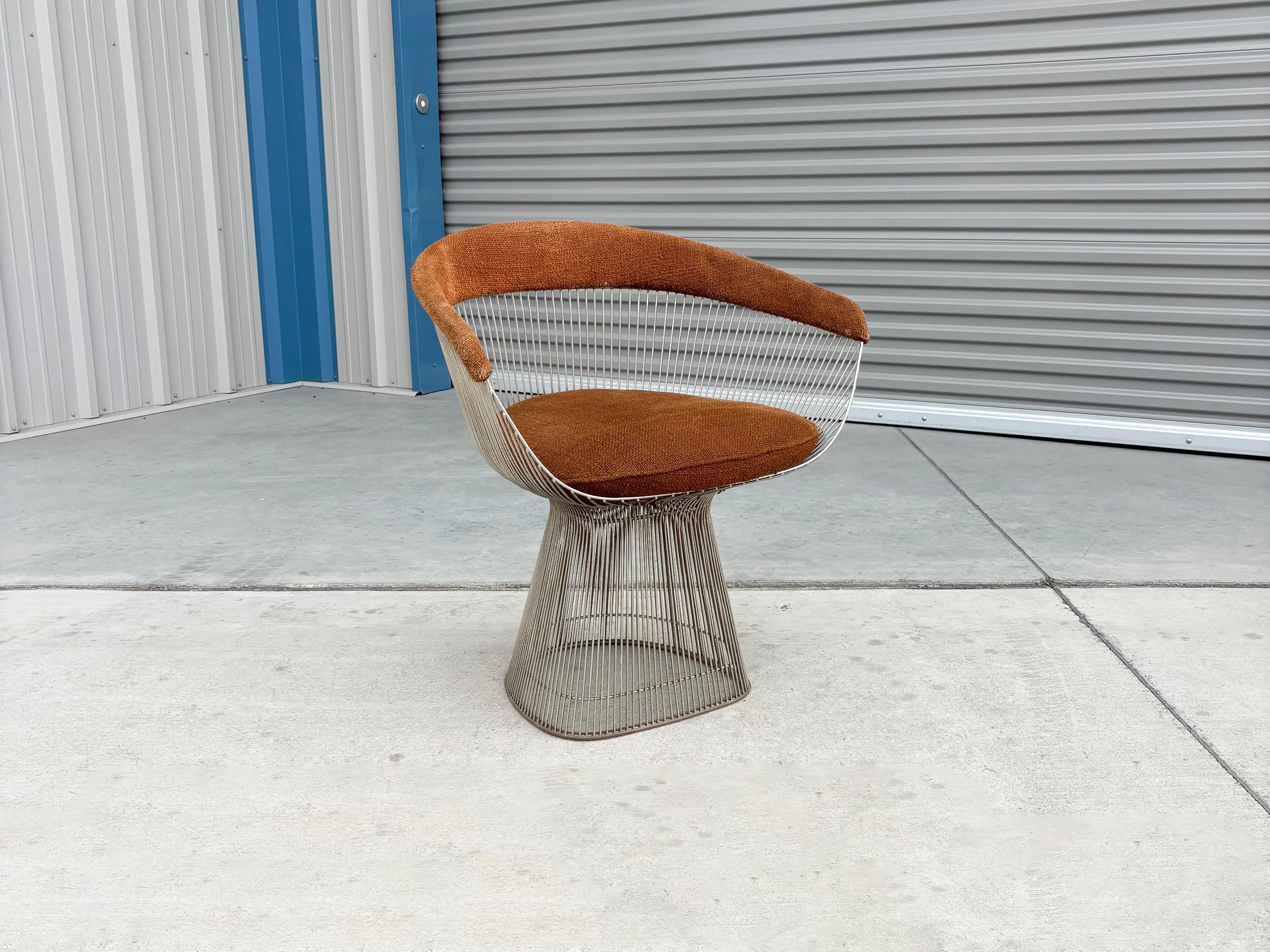 Metal 1960s Pair of Mid Century Warren Platner Dining Chairs for Knoll For Sale