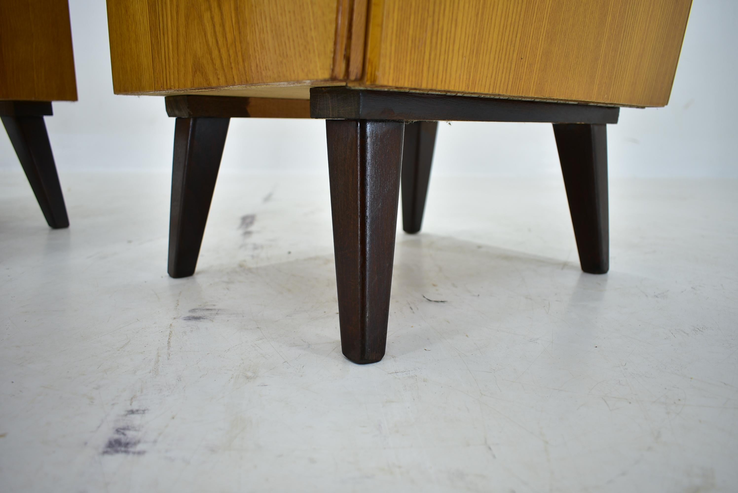 1960s Pair of Midcentury Bedside Tables by Mojmir Požár, Czechoslovakia For Sale 1