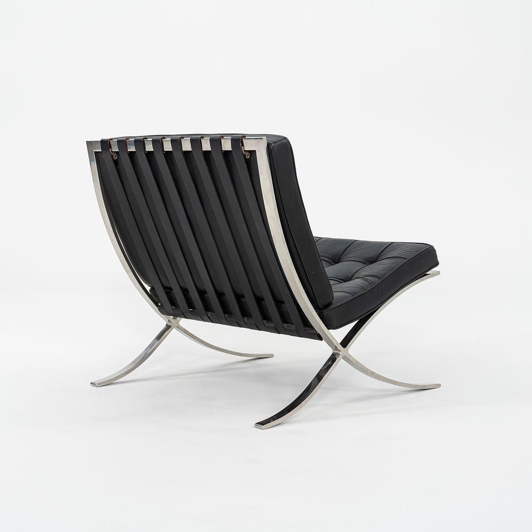 1960 Pareja de sillones Mies van der Rohe Knoll Barcelona con acero inoxidable Acero en venta
