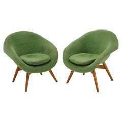 1960s Pair of Miroslav Navratil Lounge Chairs, Czechoslovakia
