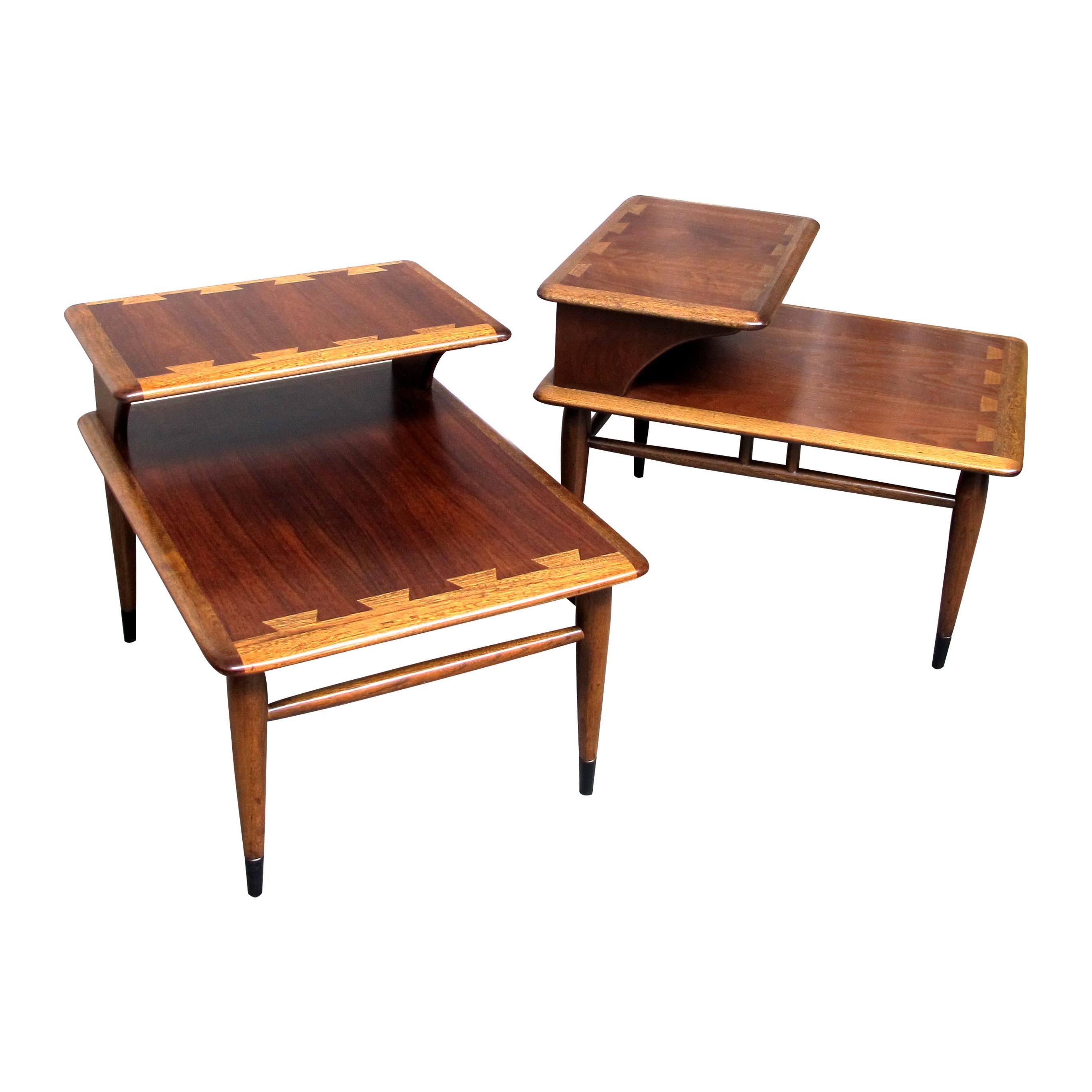 Crafted in the 1960s by Lane in America, these tables are a stunning addition to any space, boasting great craftsmanship and attention to detail. Versatility is at the core of these side tables' design. While they are a perfect choice as side