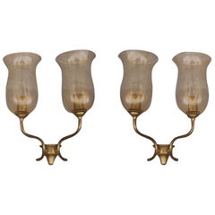 1960s Pair of Murano Wall Sconces