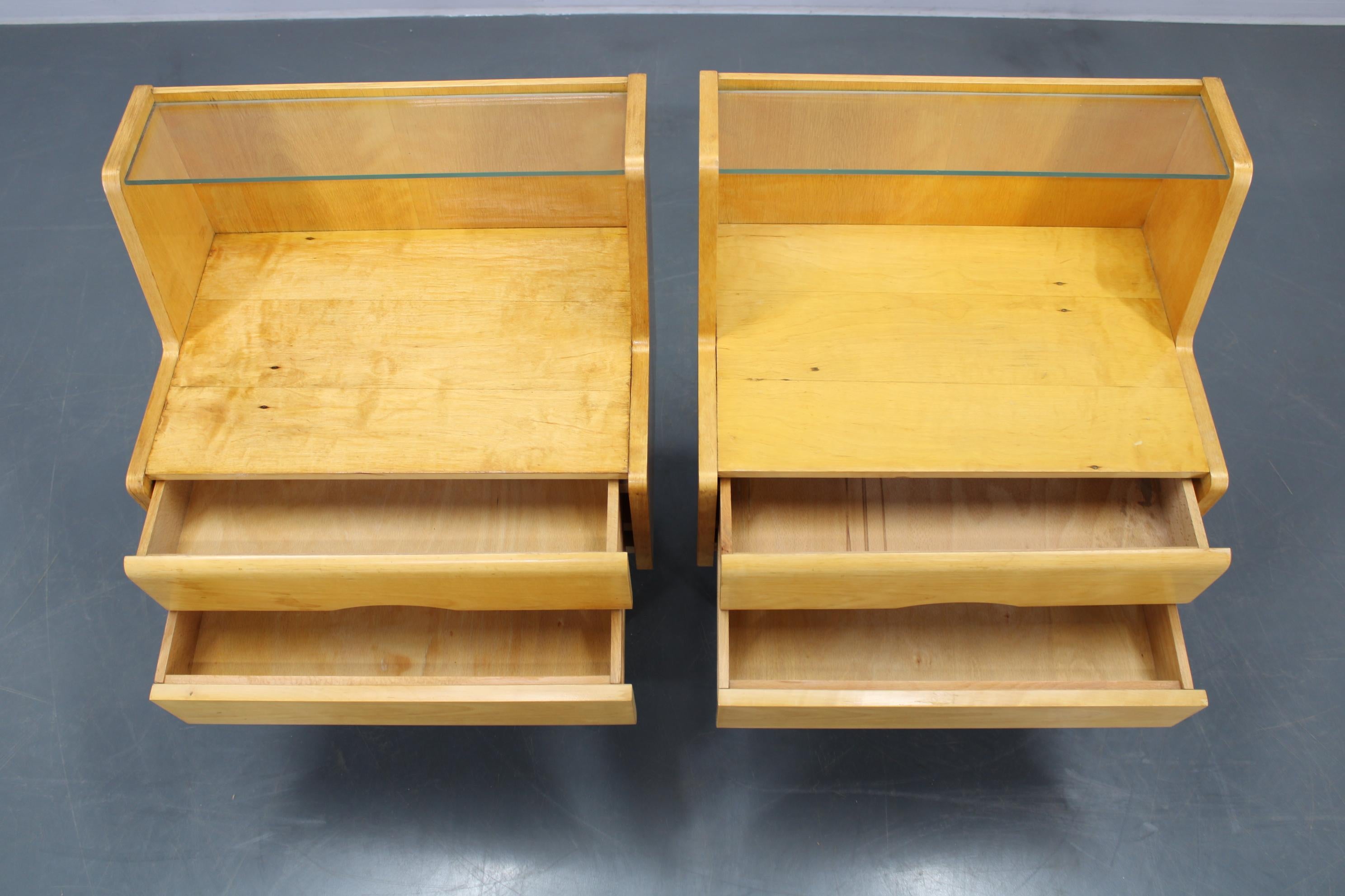 1960s Pair of Night Stands with, Czechoslovakia For Sale 3