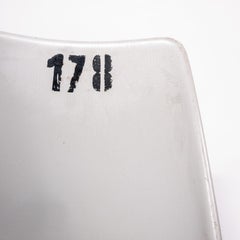 1960s Pair Of Original Grey Fiberglass Side / Dining Chairs