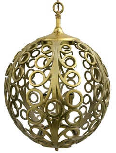 1960s Paire de Lights géométriques en laiton Pierce