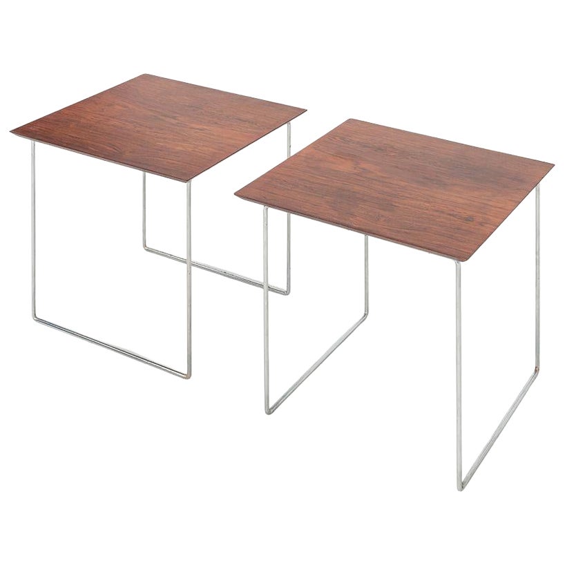 1960s Paire de tables de puzzle en palissandre de Poul Norreklit pour Georg Petersens Danemark en vente