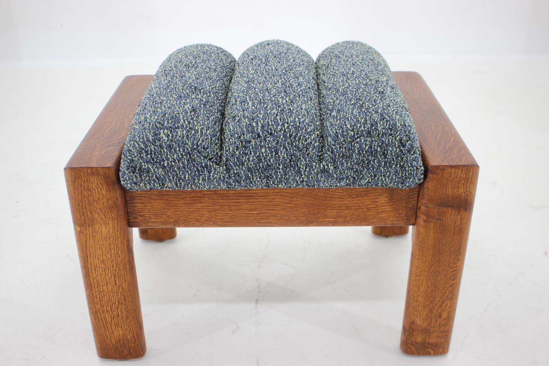 1960s, Pair of Rare Armchairs with Stools in Oak, Finland For Sale 2