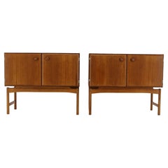 1960s Pair of Rare Teak Cabinets by Krasna Jizba, Czechoslovakia