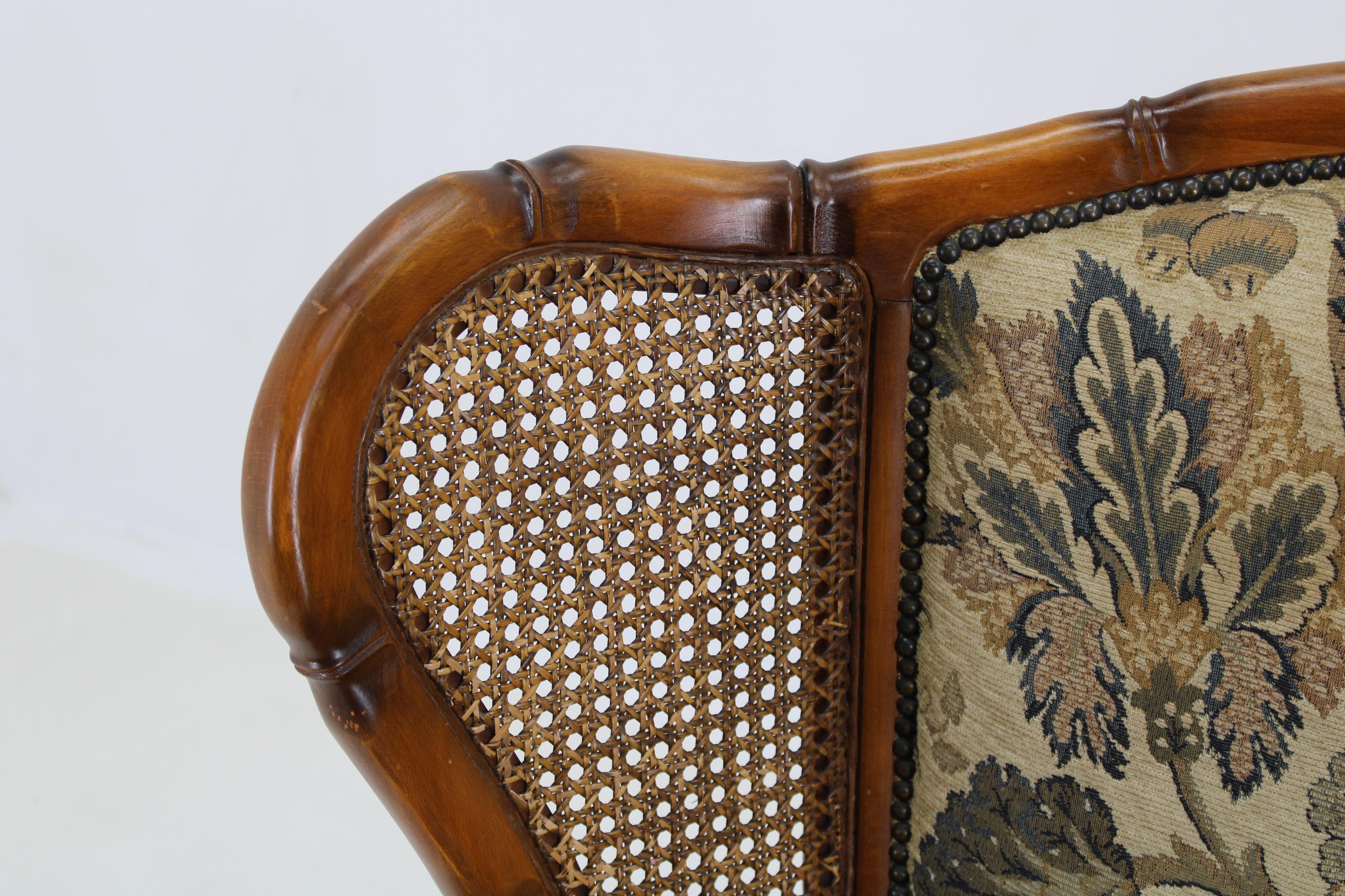 1960s Pair of Rattan Armchairs , Italy For Sale 3