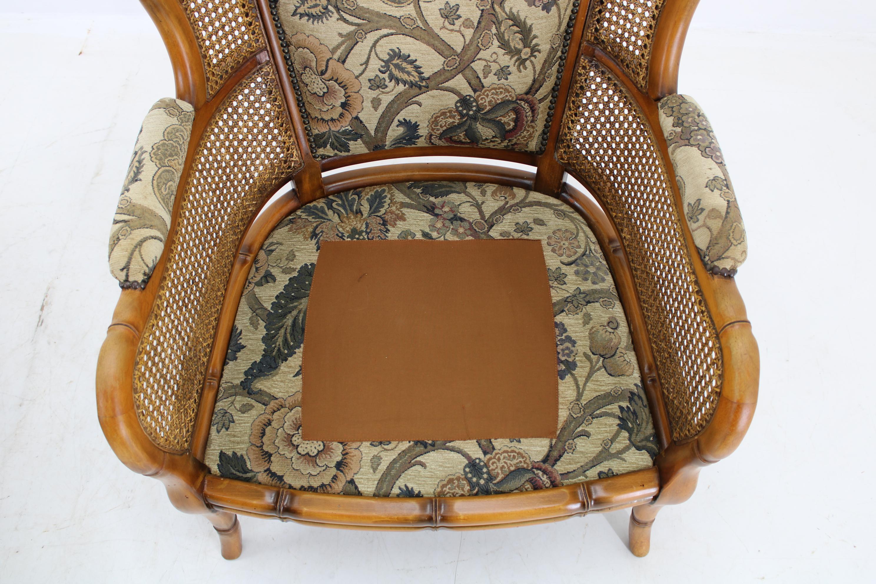 1960s Pair of Rattan Armchairs , Italy For Sale 6